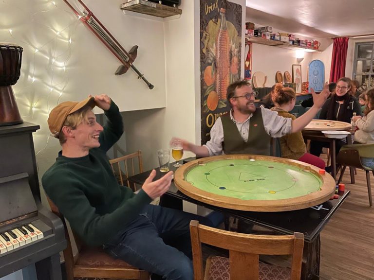 tournament board in pub